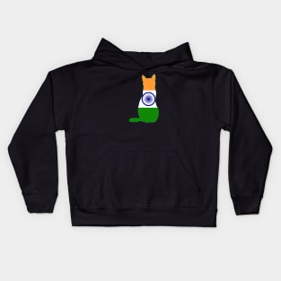 India Cat Flag Kids Hoodie